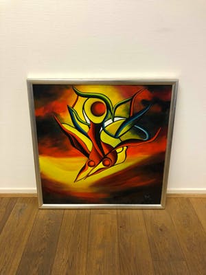 Maartje Wijngaarden - Schilderij met mooie kleuren. kopen? Bied vanaf 150!