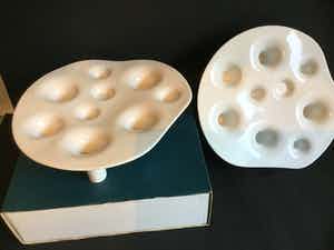 Willem Noyons - 2 keer Fruitschaal/kaarsenhouder verkocht voor € 25!