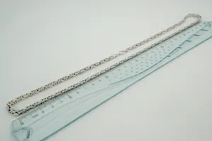 60 - Lang (65cm) & massief 1e gehalte (925/1000) zilveren "konings" ketting kopen? Bied vanaf 90!