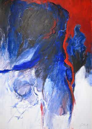 Franscz Witte - Acryl op papier, Zonder titel verkocht voor € 1!