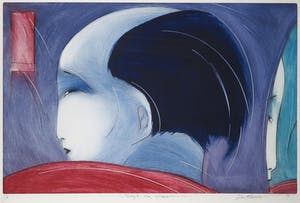 Dana Andreev - Kleurenets, Through the window - Ingelijst kopen? Bied vanaf 40!