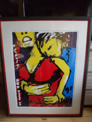 Herman Brood - Kleurenzeefdruk TOUGH BUMP Hand gesigneerd. kopen? Bied vanaf 475!
