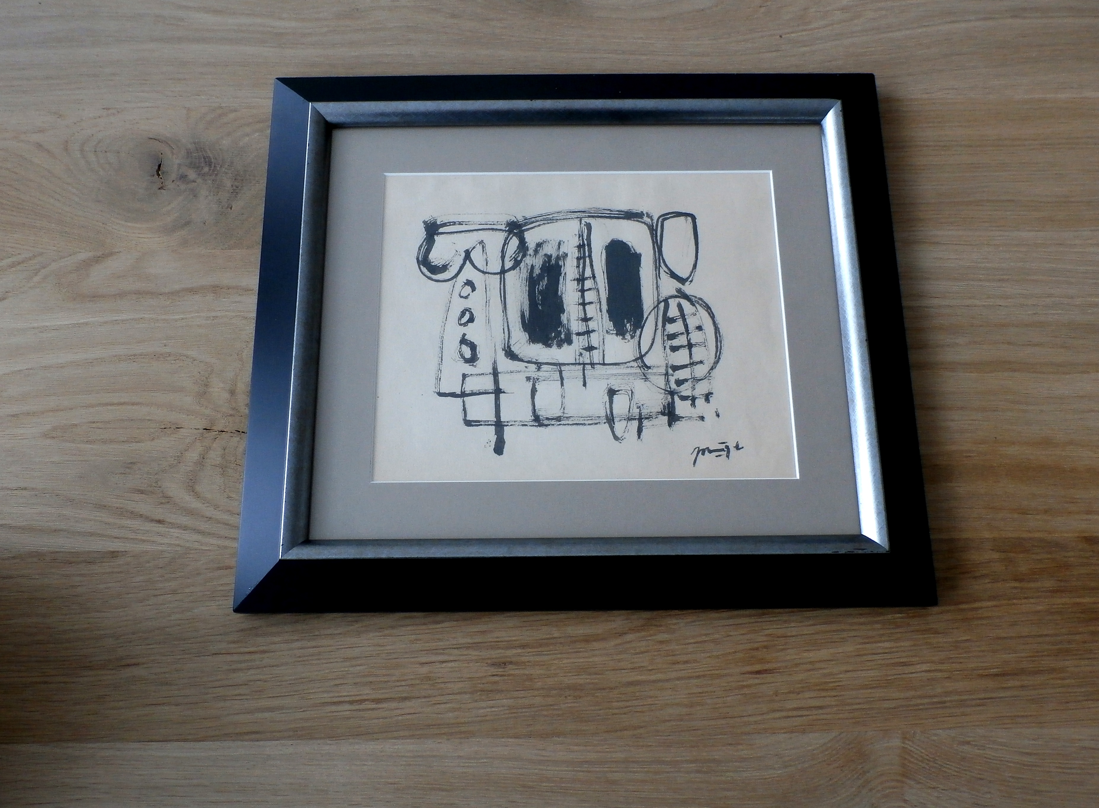Jaap Nanninga - mooi ingelijste tekening - jaren 50 kopen? Bied vanaf 475!