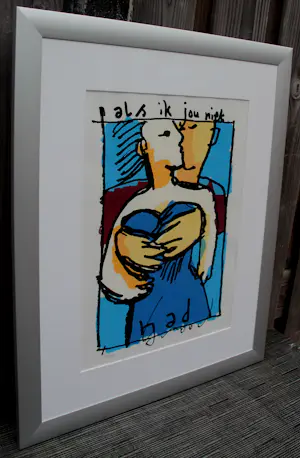 Herman Brood - ingelijste zeefdruk: Als ik jou niet had(nette lijst!) kopen? Bied vanaf 595!