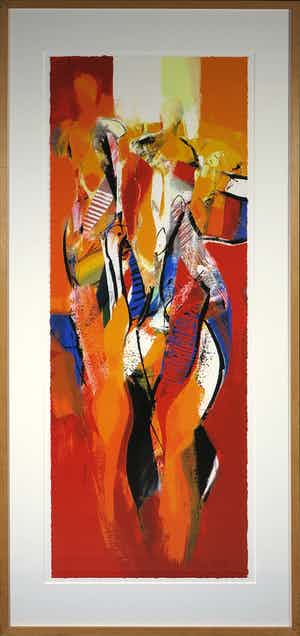 Peter Meijer - Zeefdruk, In het voorbij gaan - Ingelijst (Groot) verkocht voor € 50!