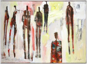 Rudi Pillen - Olieverf op doek, Les chemins qui mènent nulle part - Ingelijst (Groot) kopen? Bied vanaf 250!