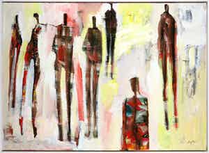 Rudi Pillen - Olieverf op doek, Les chemins qui mènent nulle part - Ingelijst (Groot) verkocht voor € 250!