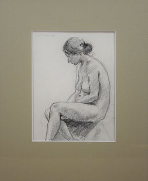 Johan Fabricius - Houtskooltekening - Naakt - "Zittende naakte vrouw III" kopen? Bied vanaf 55!