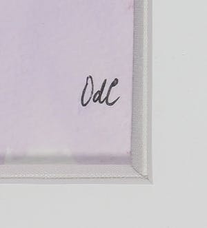 Ferd op de Coul - Gouache, Abstracte landschap in roze - Ingelijst kopen? Bied vanaf 1!