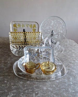 Walther glas - Collectie Schalen/Plateaus - Gedecoreerd Kristalglas - Leuk voor de Paastafel kopen? Bied vanaf 10!