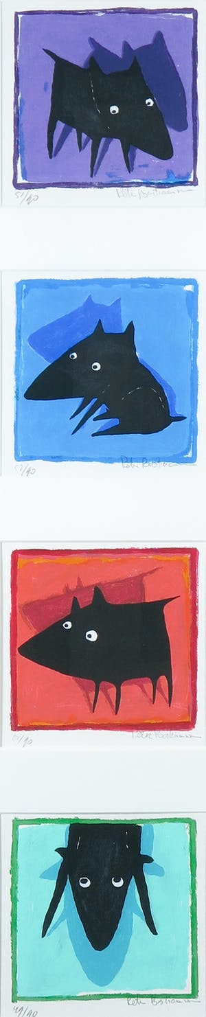 Peter Bastiaanssen - Zeefdruk, Zonder titel 10 - Ingelijst kopen? Bied vanaf 70!