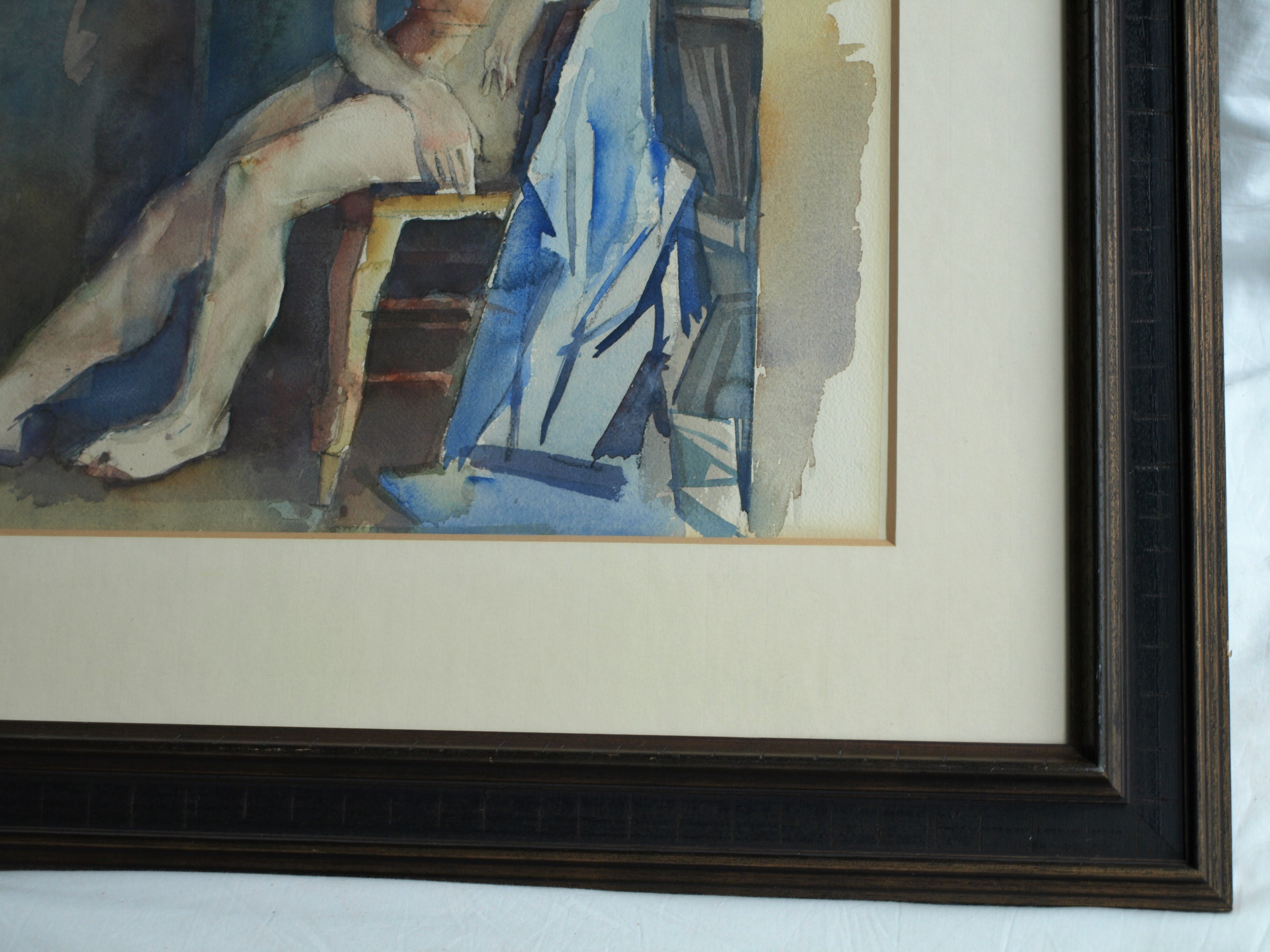 Jan Engelman - Aquarel , Naakte vrouw op een stoel – gesigneerd & ingelijst – ca 1970 kopen? Bied vanaf 100!