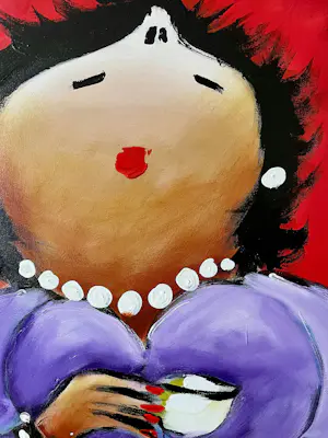 Theo Broeren - Acryl op doek (Schilderij) - Esther kopen? Bied vanaf 85!