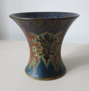 Plateelbakkerij Zuid-Holland - Mat platelen vaasje decor M109 kopen? Bied vanaf 35!