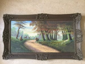 Jan van Riemsdijk - Bospad met herten kopen? Bied vanaf 50!