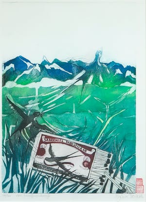 Sylvia Oudkerk - Kleurenets, Een lucifersdoosje - Ingelijst kopen? Bied vanaf 1!