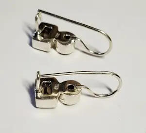 Nieuwe zilveren Oorbellen met gefacetteerde rookkwarts: kopen? Bied vanaf 65!