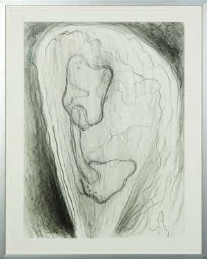 Frank van den Broeck - Potloodtekening, Zonder titel - Ingelijst verkocht voor € 40!
