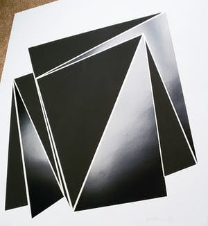 Marcel Henri Verdren - Geometrisch abstract, zeefdruk kopen? Bied vanaf 1!