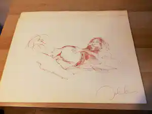 John Lennon - Mooie Litho van John Lennon van idg Yoko Ono verkauft für € 50!