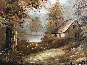 Niet of onleesbaar gesigneerd - Huisje in bos. kopen? Bied vanaf 1!