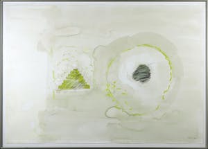 Niet of onleesbaar gesigneerd - Gemengde techniek op papier, Zonder titel - Ingelijst kopen? Bied vanaf 1!