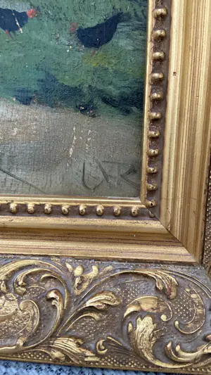 Niet of onleesbaar gesigneerd - Drie mooie schilderijen in lijst kopen? Bied vanaf 1!