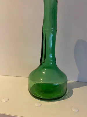 Empoli Glas - Vintage groene glazen pijpvaas, bamboemodel, Empoli VE, Italie kopen? Bied vanaf 35!