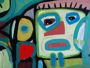 Jasper Banen - Acrylverf op doek , “Maskers” – 2010 kopen? Bied vanaf 275!