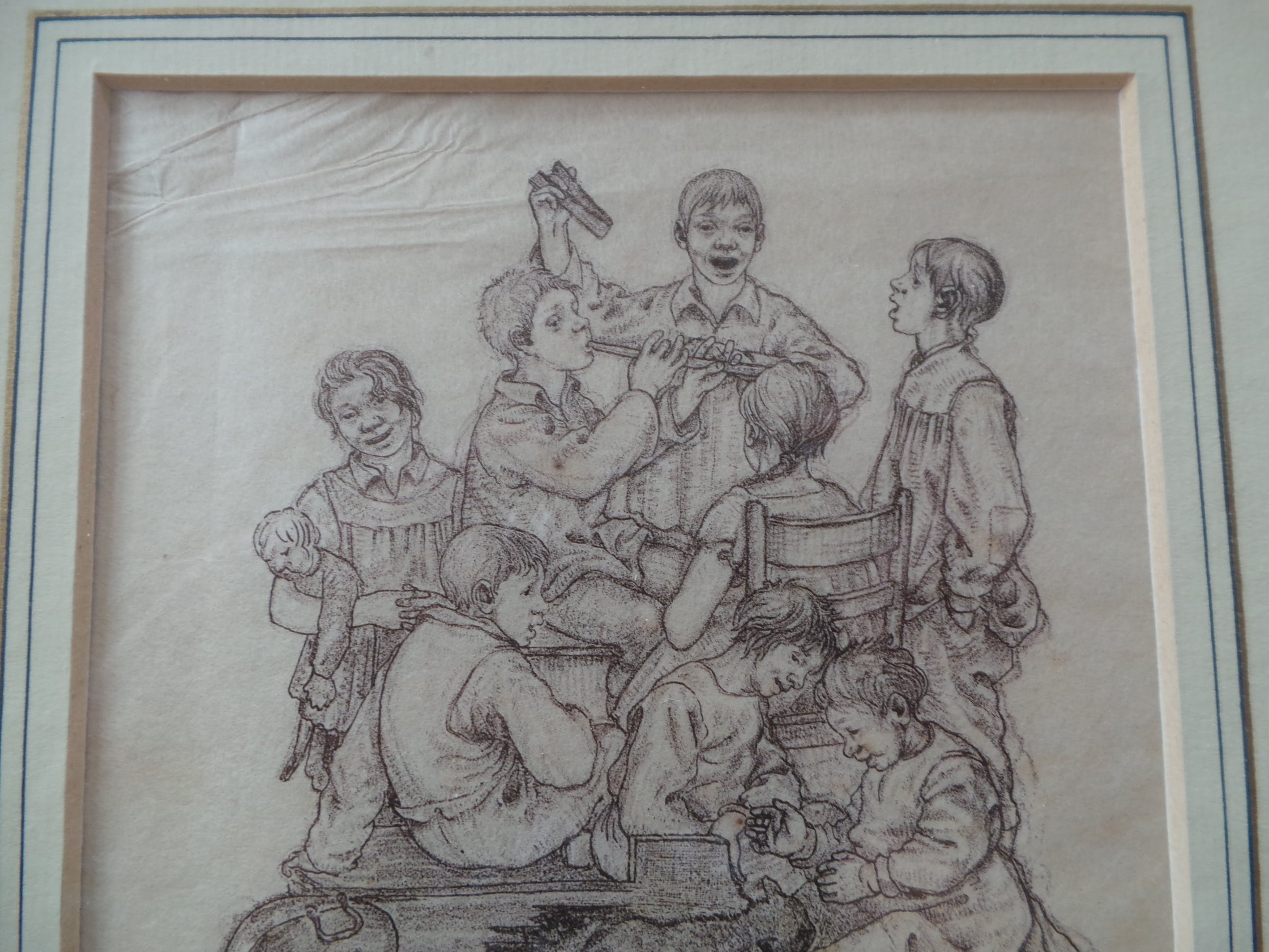 Niet of onleesbaar gesigneerd - Kinderen met muziek instrumenten  kopen? Bied vanaf 1!