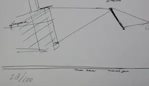 Auke de Vries - Litho: ontwerp Maasbeeld (1982) kopen? Bied vanaf 79!