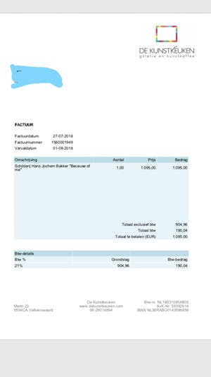 Jochum Bakker - because of me kopen? Bied vanaf 800!