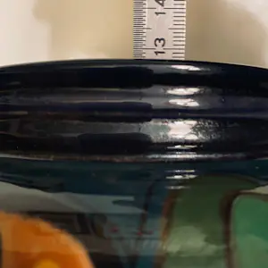 Plateelbakkerij Zuid-Holland - handbeschilderde vaas – decor 123 – kopen? Bied vanaf 45!