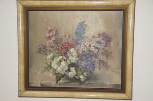 Hugo Berten - Stilleven fleurige bloemen in vaas kopen? Bied vanaf 350!