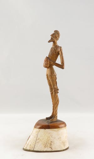 Niet of onleesbaar gesigneerd - Hout en been, Don Quichot en Pancho kopen? Bied vanaf 10!