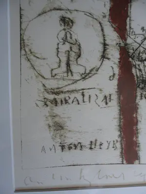 Anton Heyboer - Zeefdruk titel, Het systeem met de onschuld en figuren. kopen? Bied vanaf 1!