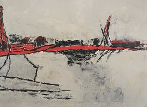 John Foppen - Italian Fishing Village Anno 1900..... # K04 . XL. GROOT. kopen? Bied vanaf 169!