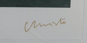 Christo - Handgesigneerde offset litho, Wrapped Vespa - Ingelijst kopen? Bied vanaf 1!