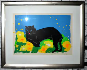 Walasse Ting - Black Cat kopen? Bied vanaf 275!