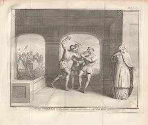 Pieter Tanjé - Hertog Godefrid de Noorman wordt door Graave Everard gedood kopen? Bied vanaf 10!