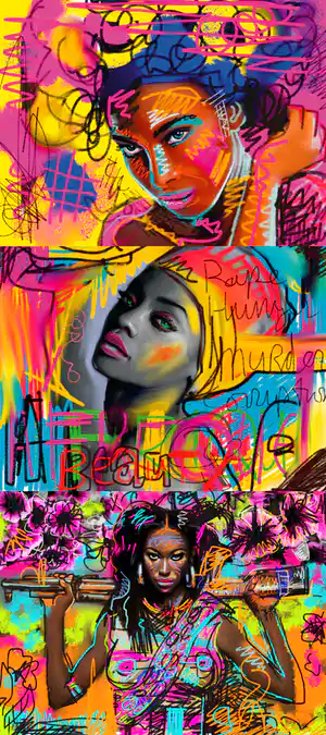 Peter Klashorst - Ebony Queens (set van 3 stuks) verkocht voor € 1!