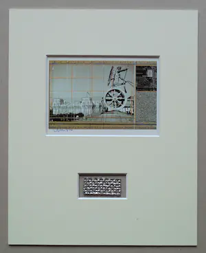 Christo - Collage Reichstag Berlin - 1995 - handgesigneerd -ready to frame kaufen? Bieten Sie von 85!