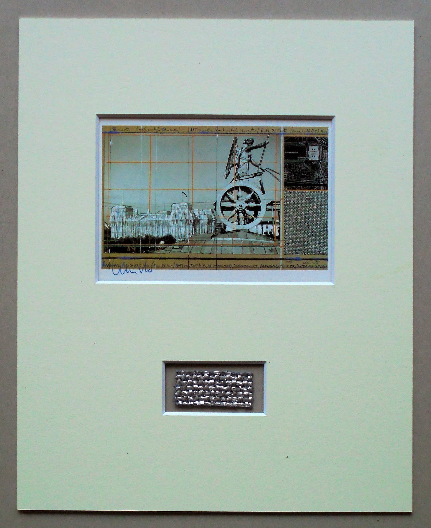 Christo - Collage Reichstag Berlin - 1995 - handgesigneerd -ready to frame kopen? Bied vanaf 85!