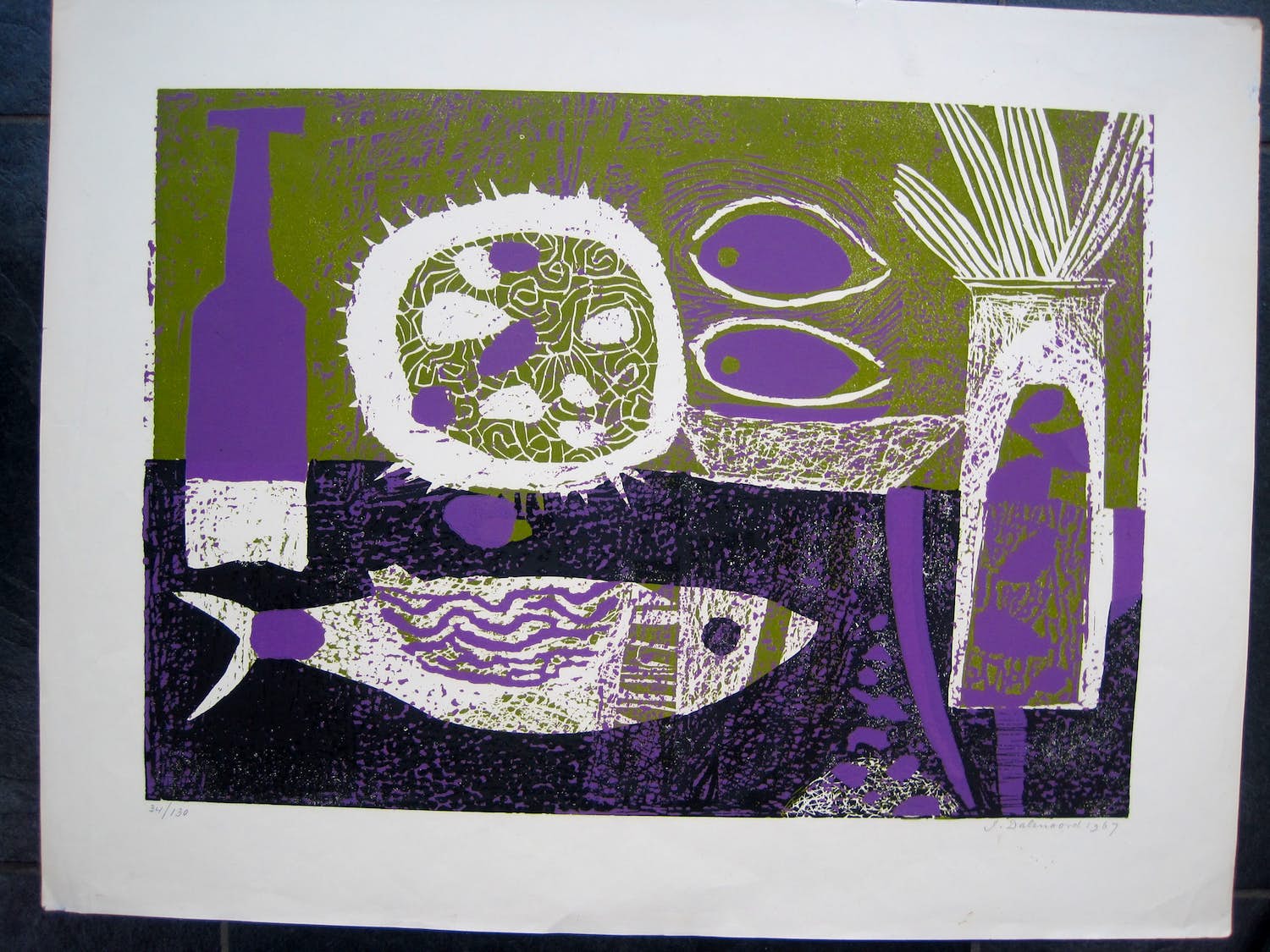 Jenny Dalenoord - Stilleven met vis verkocht voor € 50!