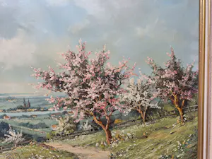 Jean van Dongen - Landschap met diepte en bomen in de bloei kopen? Bied vanaf 65!