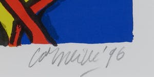 Corneille - Zeefdruk, Femme orange - Ingelijst kopen? Bied vanaf 200!