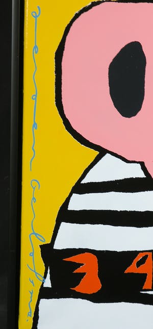 Jeroen Gerlofsma - Zeefdruk, Gele Koe - ingelijst kopen? Bied vanaf 20!