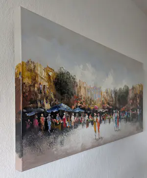 Henry Brand - Kleurrijk marktplein kopen? Bied vanaf 250!