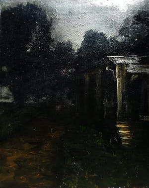 Ernst Voss - New York Nocturnes, olieverf op doek (2x) kopen? Bied vanaf 500!