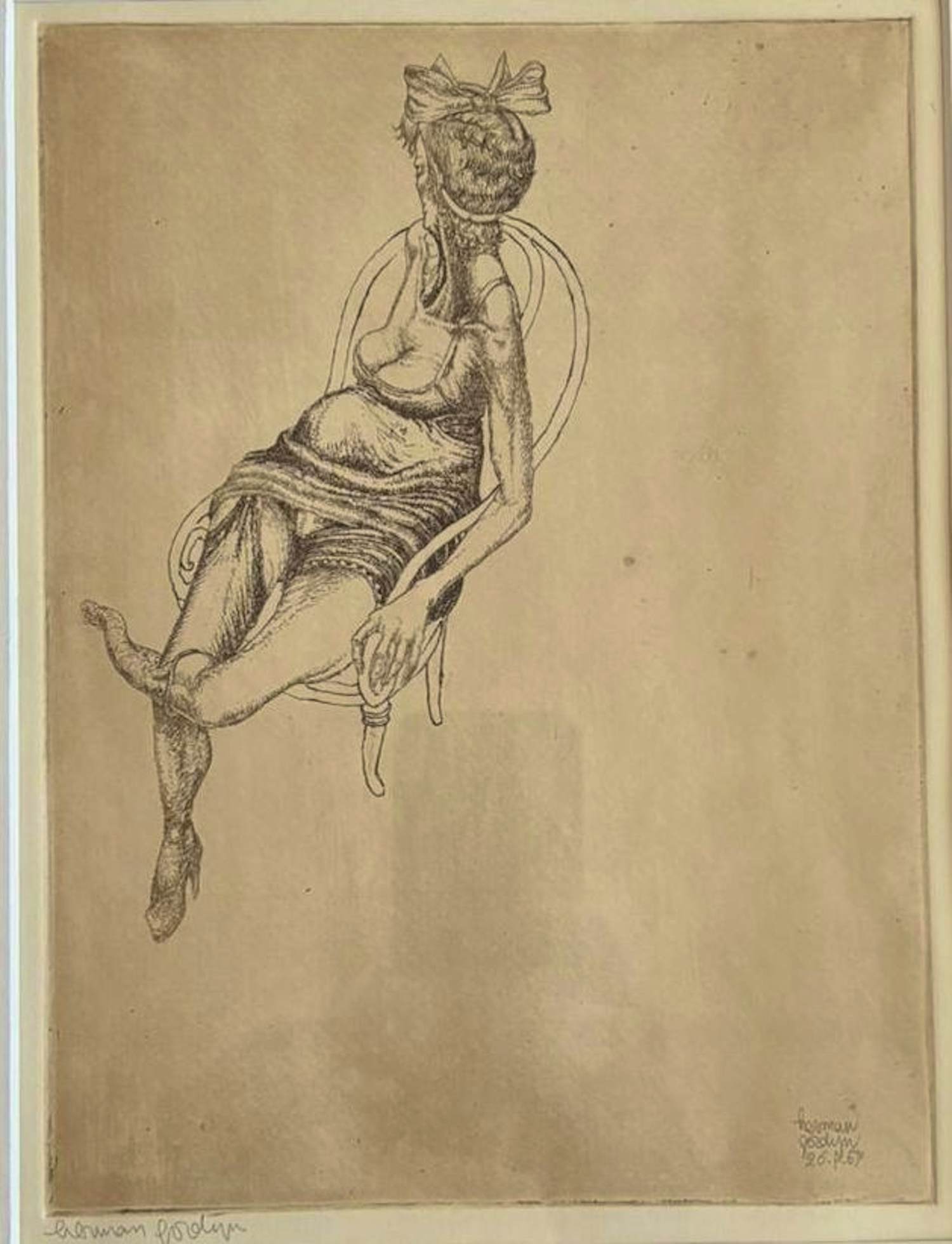 Herman Gordijn - Zittend met afgewend hoofd kopen? Bied vanaf 80!